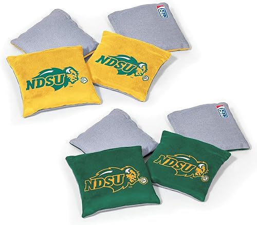 Miniatura 58 de Wild Sports - Puf de doble cara NCAA College de 8 unidades, bolsas de lanzamiento prémium para juego de cornhole, ideal para portones traseros