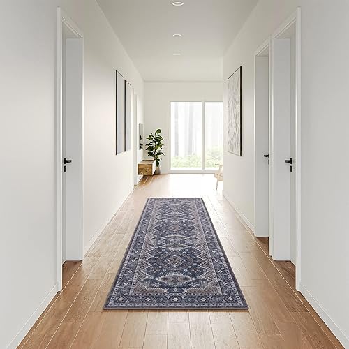 Miniatura 317 de Rugland Alfombras de área de 8 x 10, alfombra lavable resistente a las manchas, alfombras antideslizantes para sala de estar, alfombras tribales