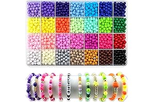 1820Pcs Rainbow Acrylic Round Beads for Fun Jewelry Making