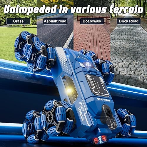 Miniatura 4 de Coche de acrobacias a control de gestos de 8 ruedas, juguetes de cumpleaños para niños de 6, 7, 8, 12, 13 y 14 años, control remoto de 2.4 GHz,
