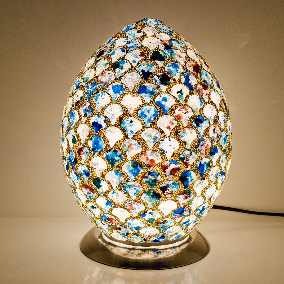 2 Große Mosaikglas Kugeln Dekoration 8 Und 10 Cm Anthrazit