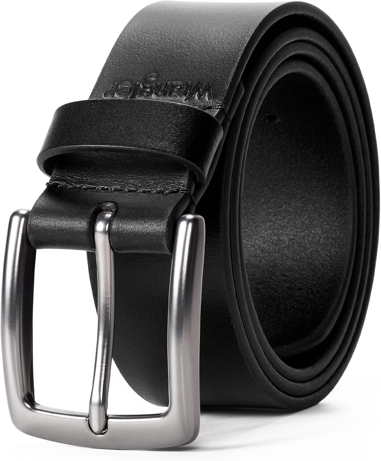 Wrangler Men's Leather Belt, 38mm Casual Belt for Jeans, Gift for Men
