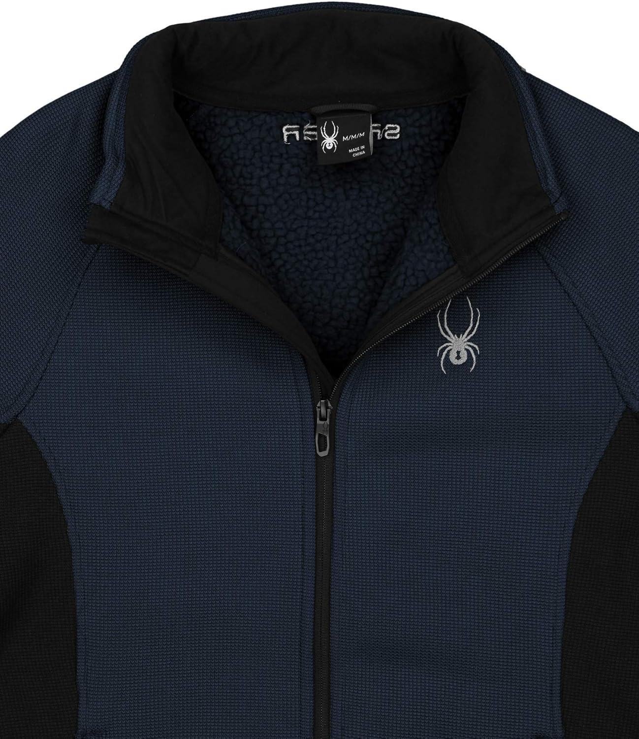 Spyder Men's Steller Full Zip Sherpa Lined Fleece Jacket, Frontier, Small