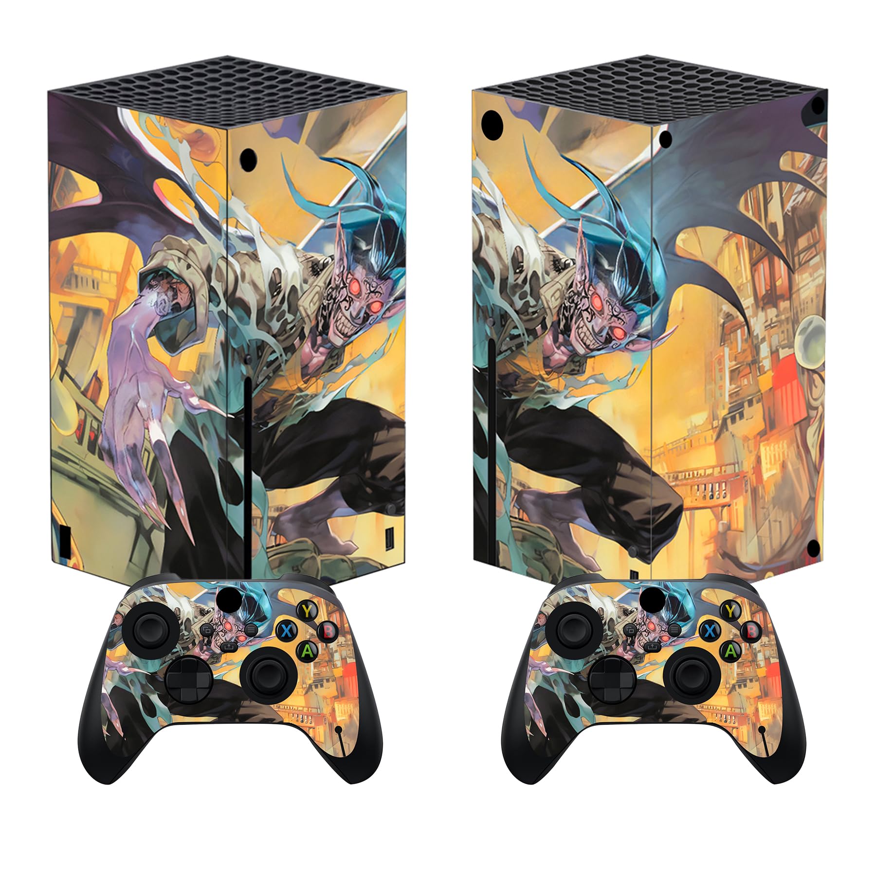 PlayVital Pegatina para Xbox Series X - Calcomanía Vinilo Skin Adhesivo para Consola y Mando, Diseño Duradero, Protección Antirayaduras, Fácil de Colocar y Quitar (Colores Hojas) — view 43