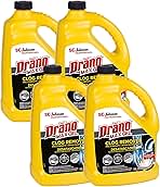 Drano 696642 Max Gel Clog Remover, Bleach Scent, 128 oz Bottle, 4/Carton