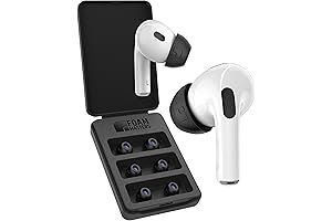 Foam Masters Memory Foam Ear Tips for Apple AirPods Pro 1st & 2nd Gen