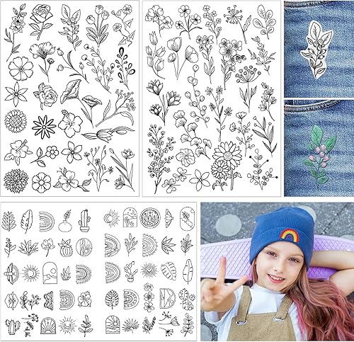 100 unidades de patrones de estabilizadores de bordado, solubles en agua, estabilizadores de costura a mano, diseño de puntada, papel de