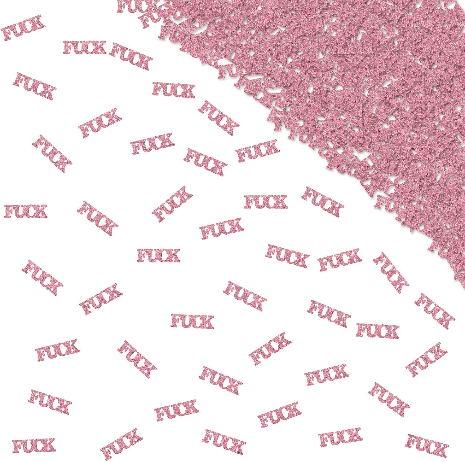 120pcs Fuck Confetti, Funny Birthday Confetti, Pink Glitter Divorce Breakup Funny Table Decor for Women Men, Funny Wedding/Bachelorette Party Decoration