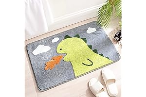 Ultra Soft Anti-Skidding Dinosaur Bathroom Rug for Kids