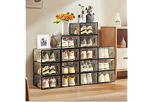 2020 New Drawer Type Plastic Shoe Storage Boxes Pack of 15