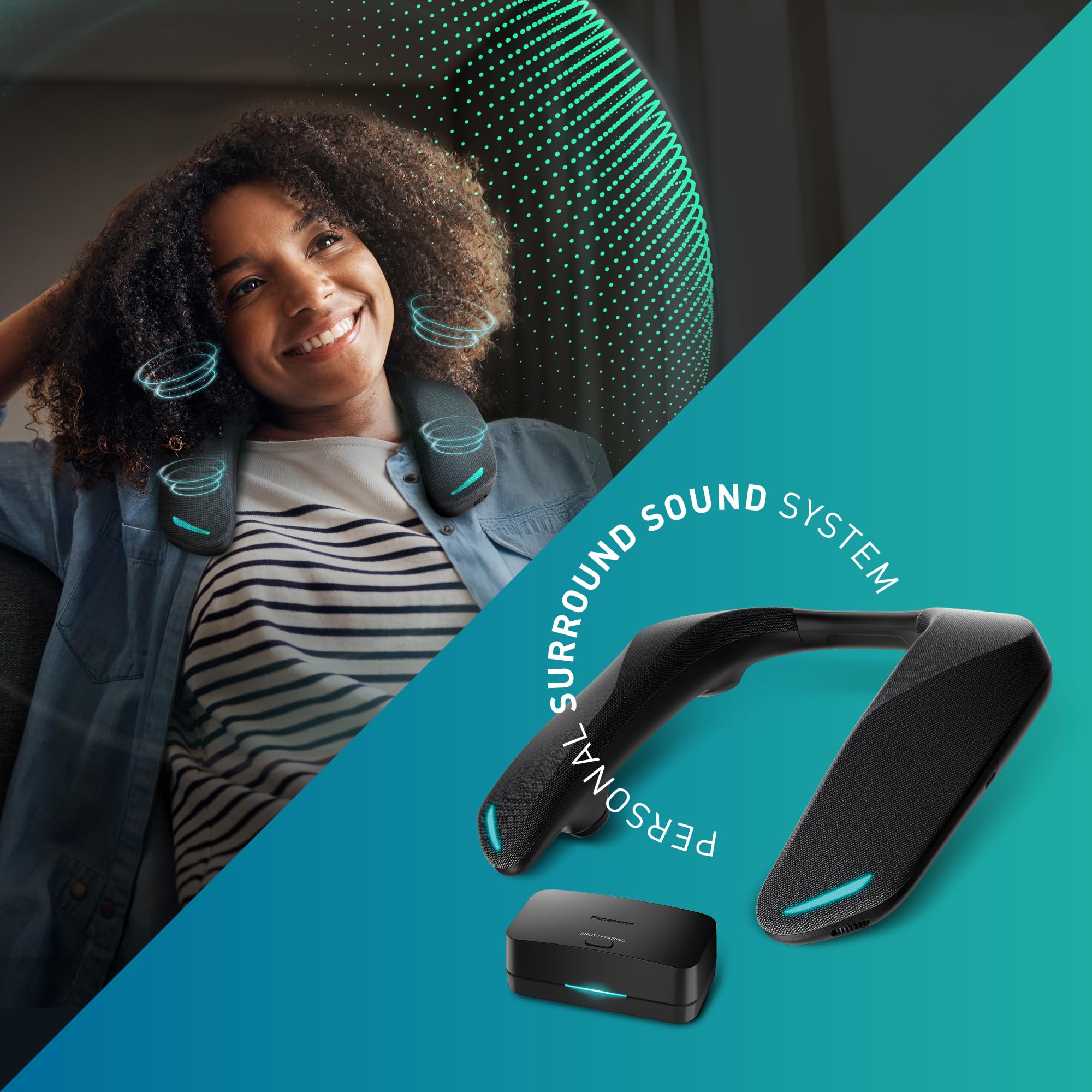 Panasonic SC-GNW30 Wireless Neck Speaker, Personal Surround Sound