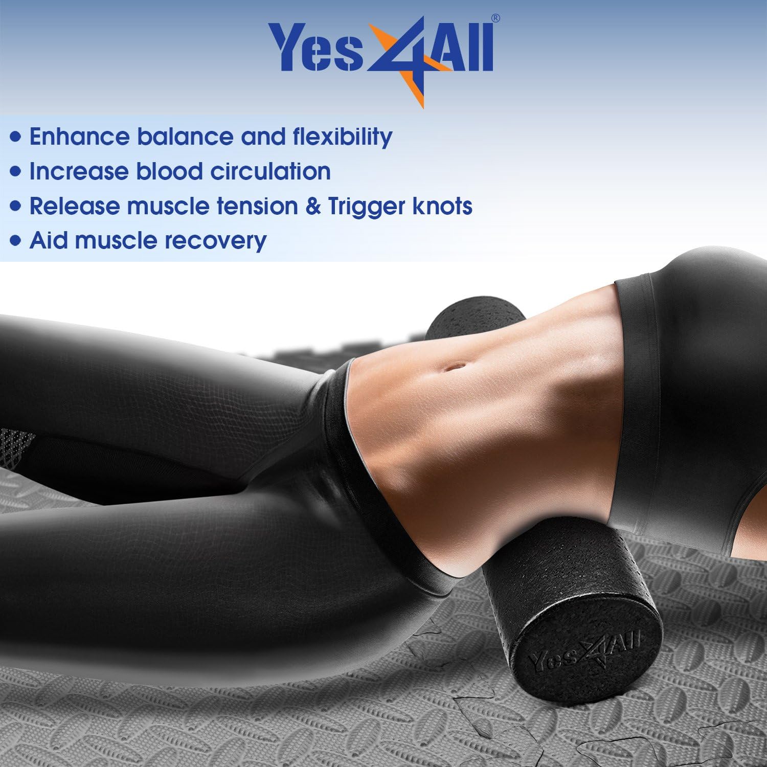 Yes4All Cork Roller 13" for Physical Therapy, Exercise, Deep Tissue, and Muscle Massage - Support Pain Relieved, Back, Leg, and Muscle Recovery - Eco Friendly Cork Roller
