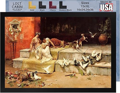 Lienzo enmarcado para decoración de pared, diseño de doncellas romanas de Juan Luna, lienzos y pósteres de reproducción de pintura de obras de arte