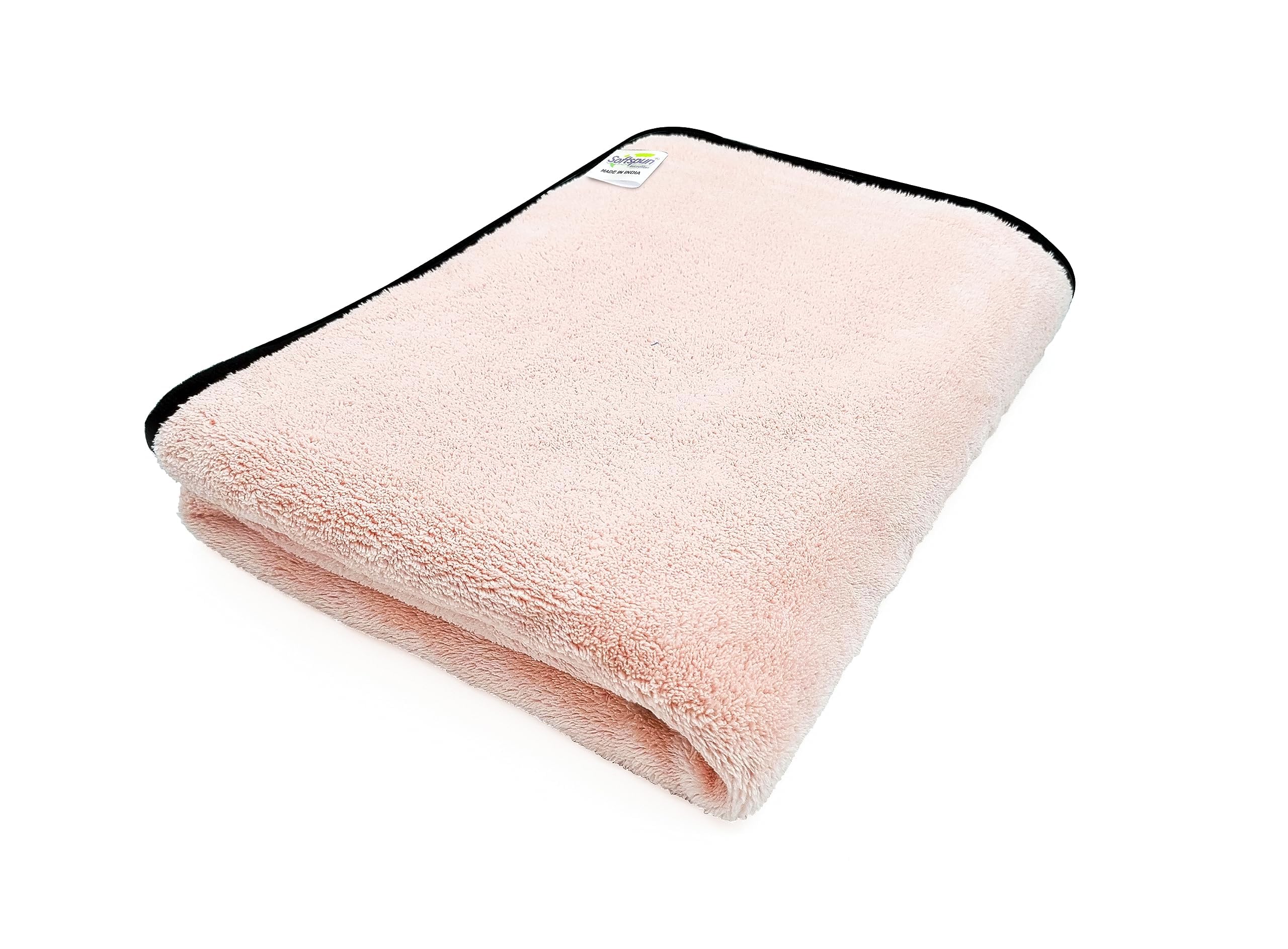 SOFTSPUN Microfiber Bath Towel 1pc Light Pink! Ultra Absorbent Super Soft & Comfortable Quick Drying for Men & Women Daily Use Extra Large Size Unisex.