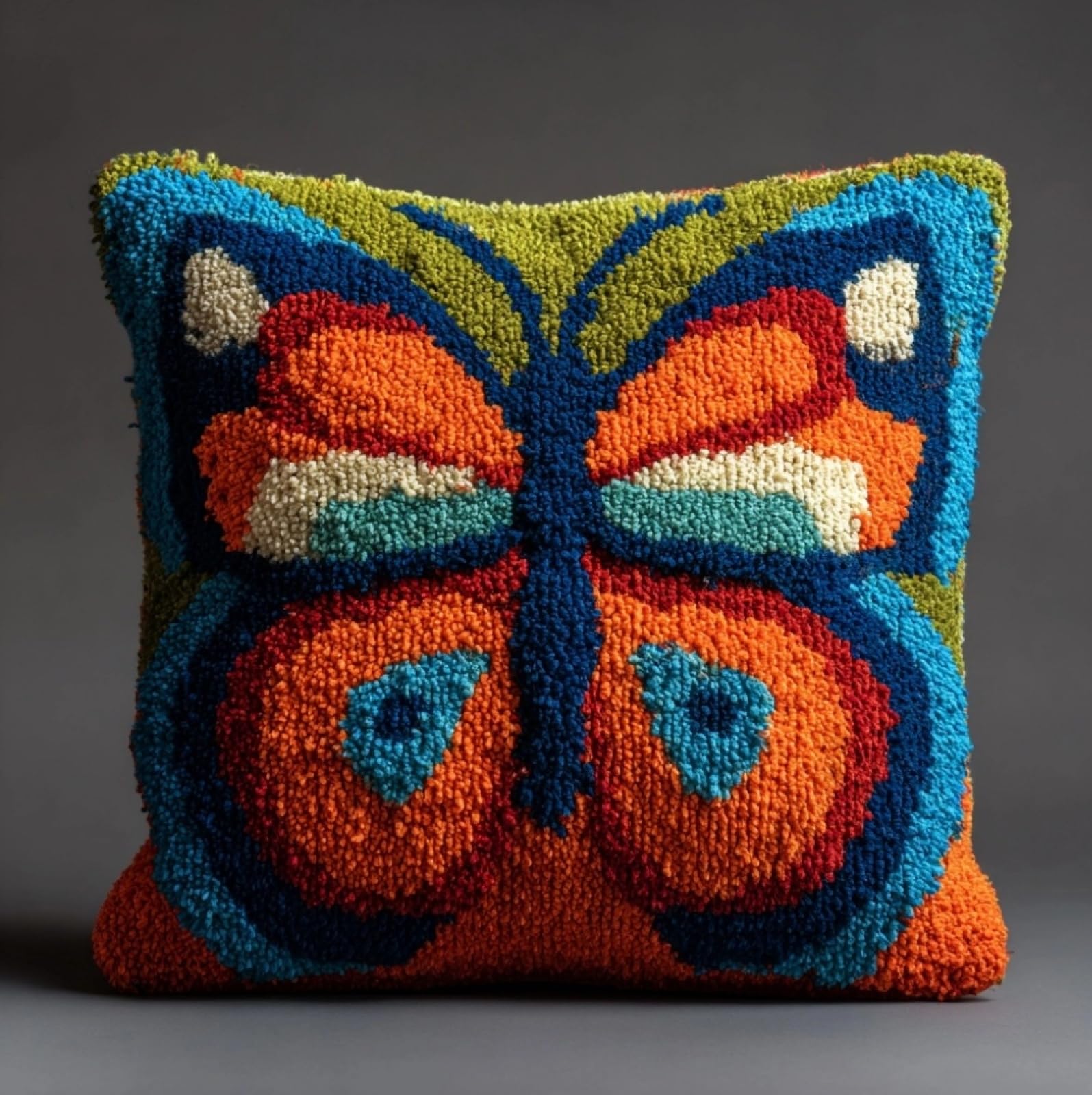 Wallustrioaw Butterfly Latch Hook Pillow Cover Kits,