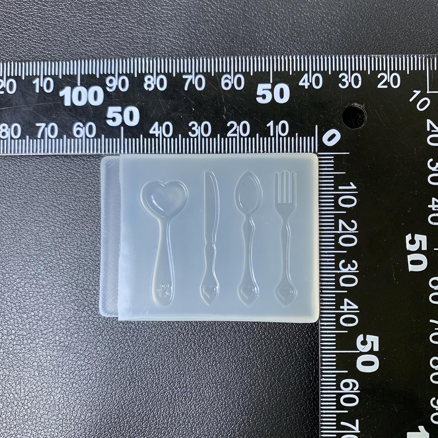 Professional Grade Cutlery Shaped Mold Silicone Fork Spoon for Unique Kitchen Decorations Jewelry Silicone Cutlery Mold for Epoxy image 4