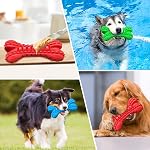 Jouets pour chiens pour les brochettes agressives Grosses races, Durables Bones de chien Squeaky Jouet pour chien, Jouets de chien presque indestructibles pour grands chiens, Jouet de chiot en caoutchouc naturel dur pour le nettoyage moyen des dents de chien