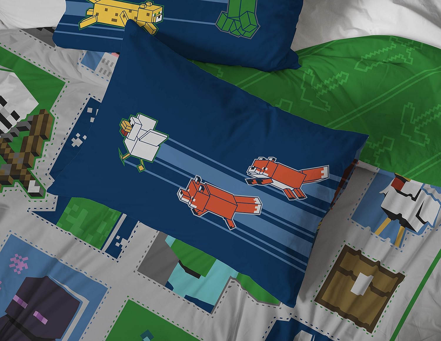 Jay Franco Minecraft, Features Creeper, Ghost, Zombie & Enderman Characters, Only Blanket