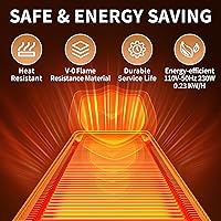 Vista 9 de Bandeja térmica eléctrica (L 32 x 12 pulgadas), calentadores de alimentos para fiestas, bufé con termostato y calefacción de superficie completa