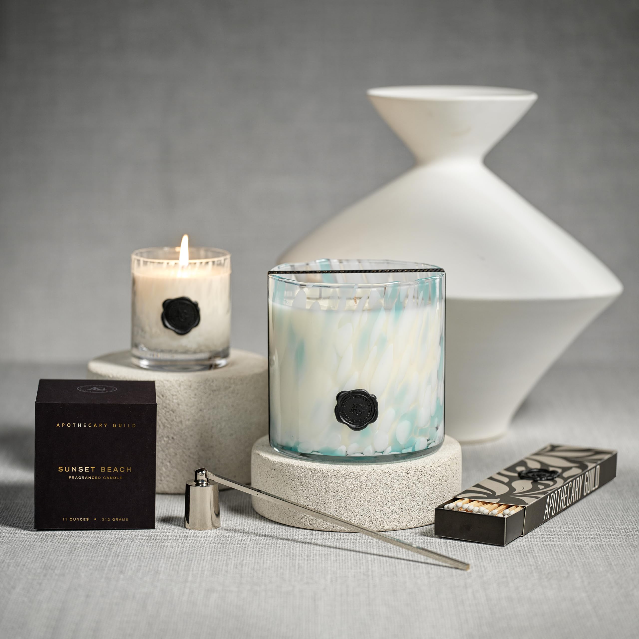 Amazon.com: Zodax Apothecary Guild Opal Glass Jar Scented Candle