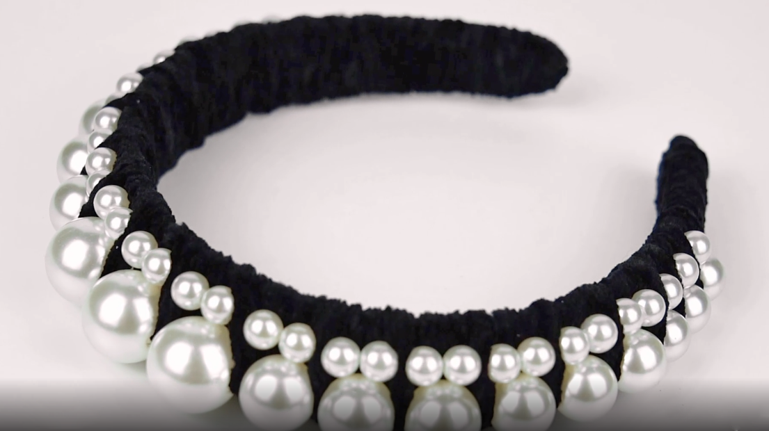 New!  ZARA White Velvet Pearl Headband NWOT Luxury Statement Oversized Pearls Pearl Headband - A New Day™ Pearl : Target main image 2