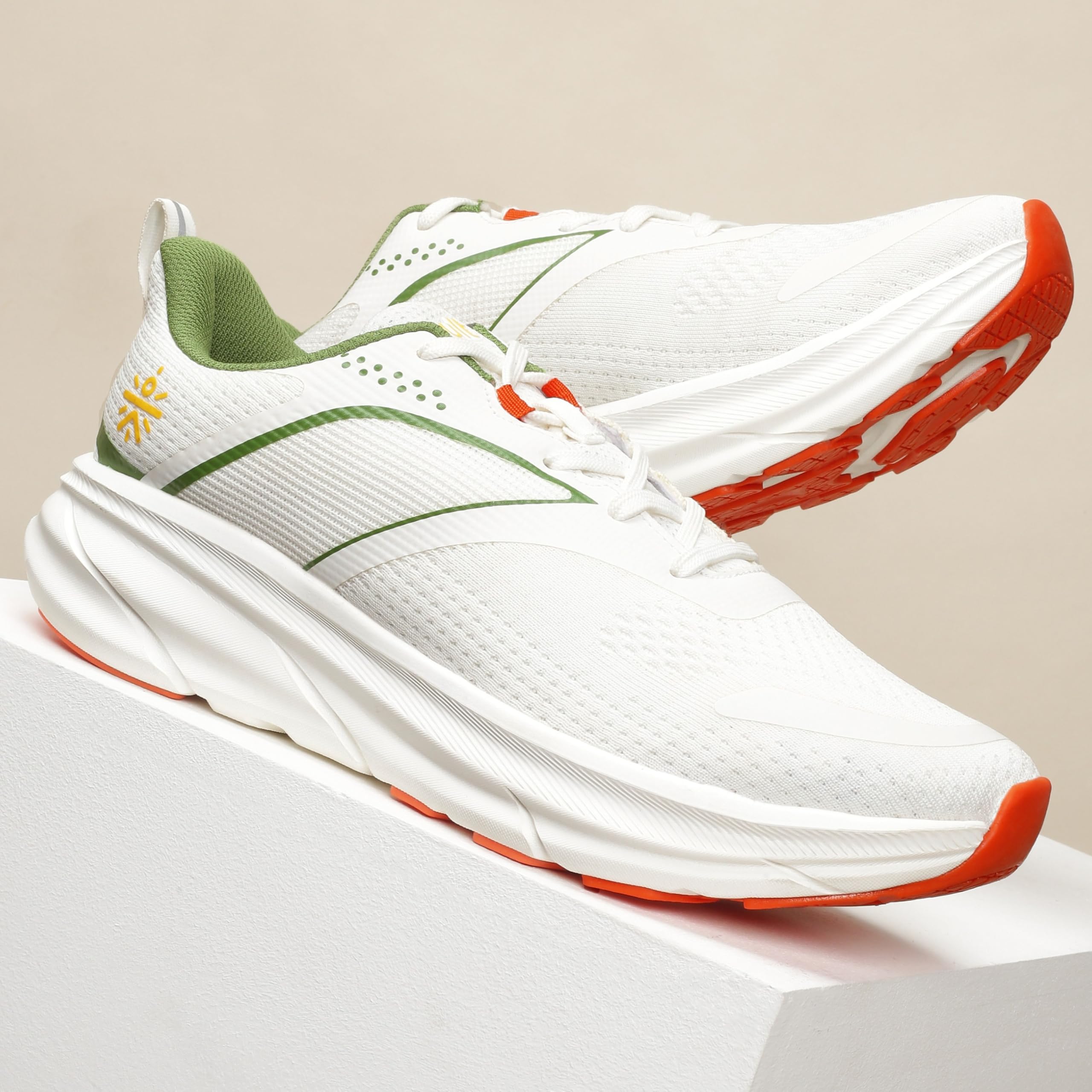 CULT Men's Leap Running Shoes, Enhanced Cushioning, Enhanced Grip, Lighweight, High Traction, Sports Footwear for Men (CS704042UK7_UK7_Off White) 4