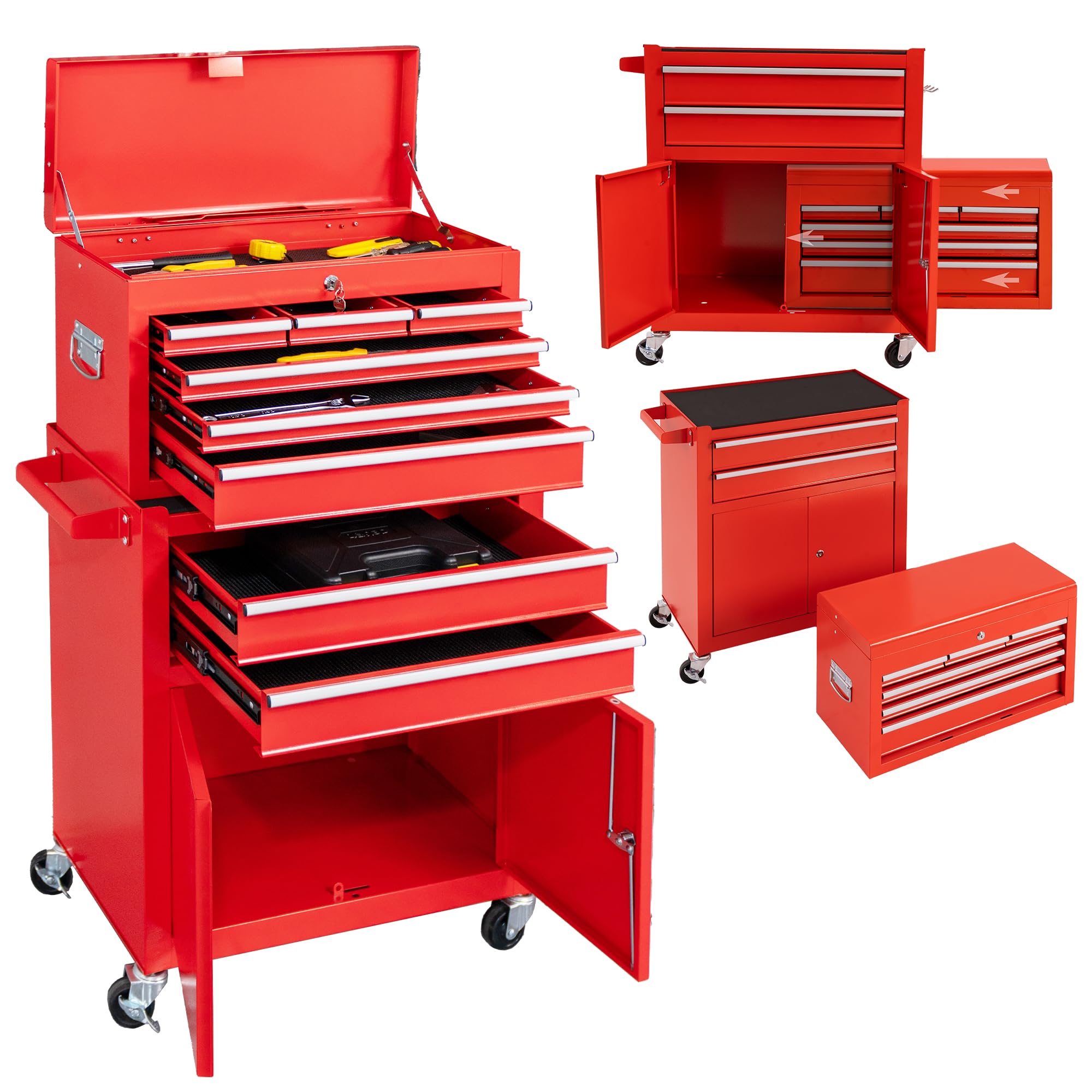 Amazon.com: SUN & SUMMER 8 Rolling Tool Chest, 8-Drawer Tool Box ...