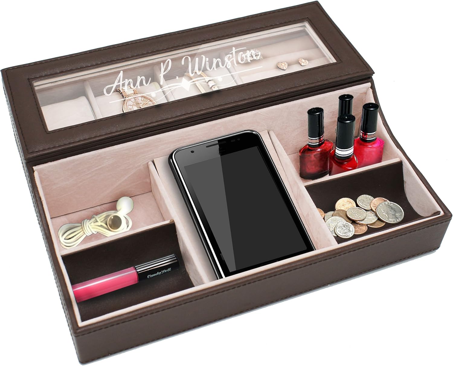 My Personal Memories Monogrammed Womens Valet Box Custom