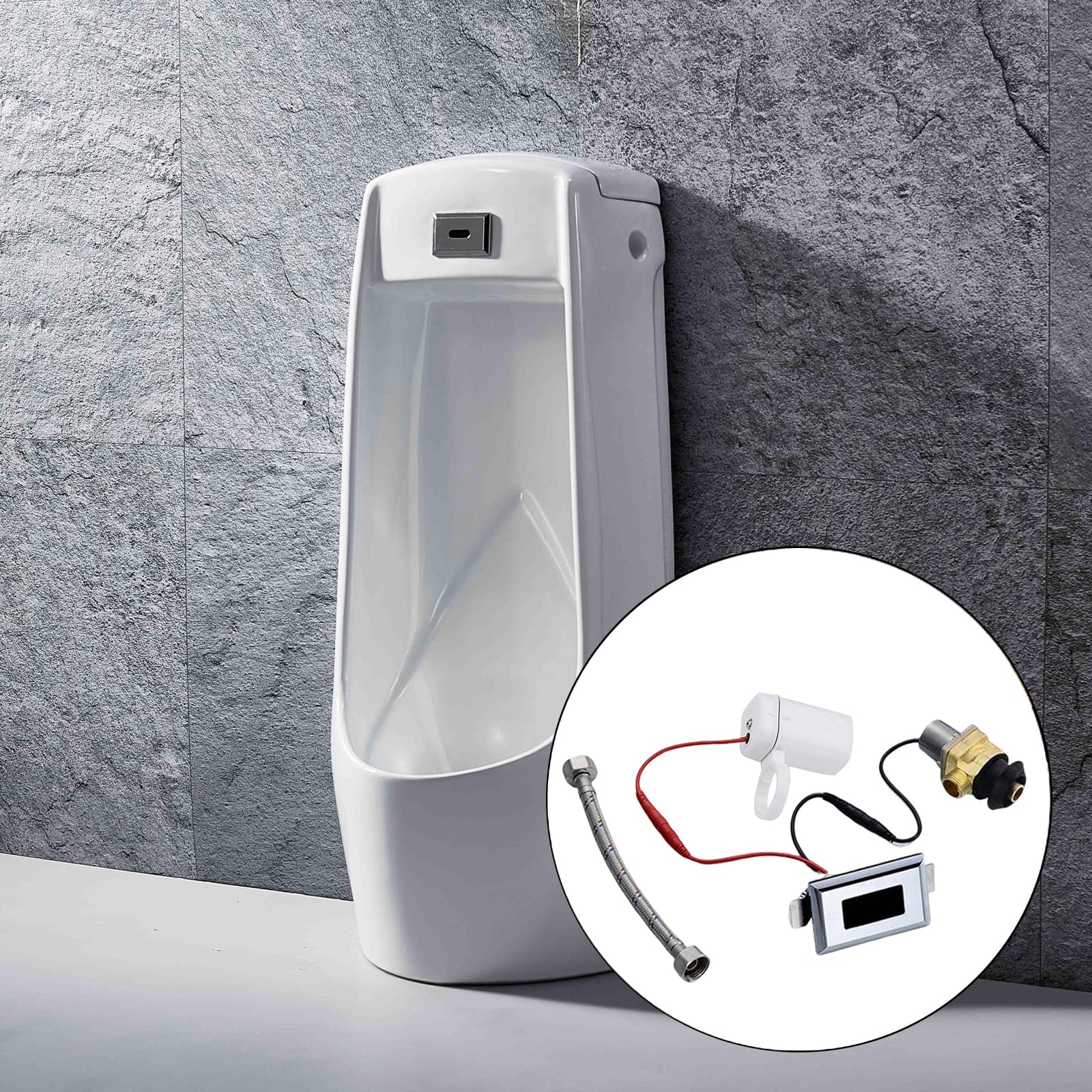 Kits de descarga de urinario sin contacto, sensores, válvulas de descarga de inodoro, kits de reparación de inodoro, juego de sensores de montaje en pared ocultos, accesorios para orinario