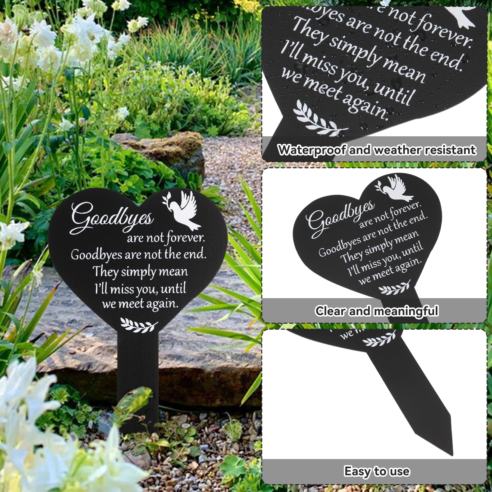 Pinkunn Gedenktafel Für Den Vater – Metall-Grabstecker (30x19 Cm) Mit Herz-Motiv, Wasserfest & Für Garten/Friedhof