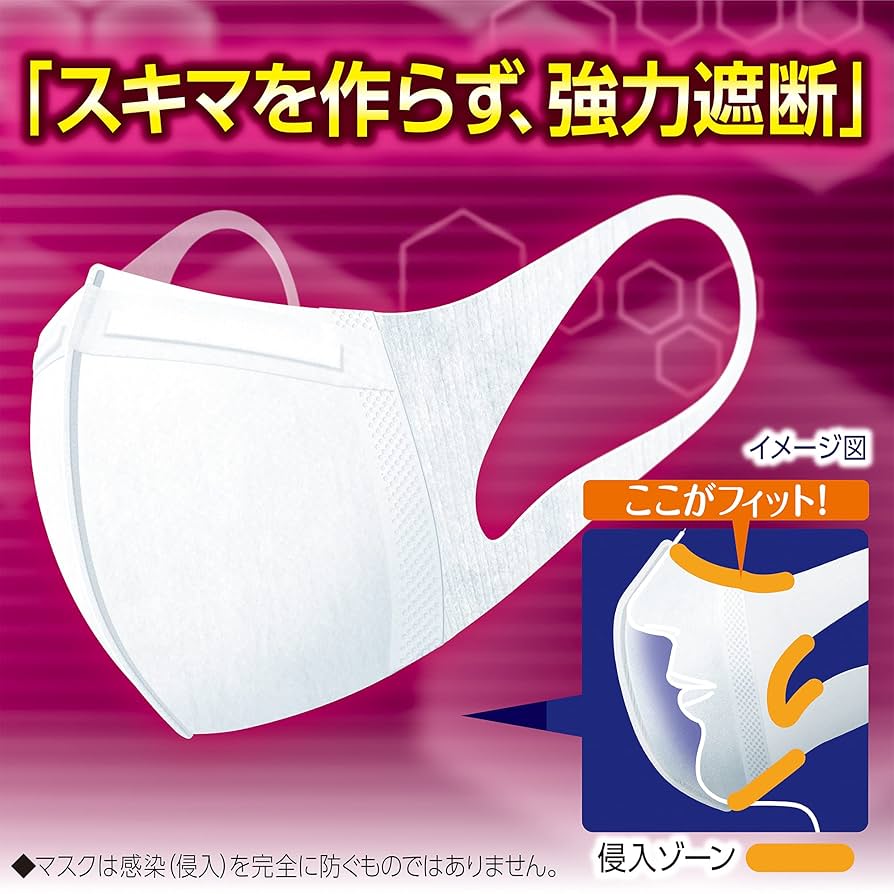 Amazon.co.jp: 超立体マスク 風邪・花粉用 不織布マスク 日本製