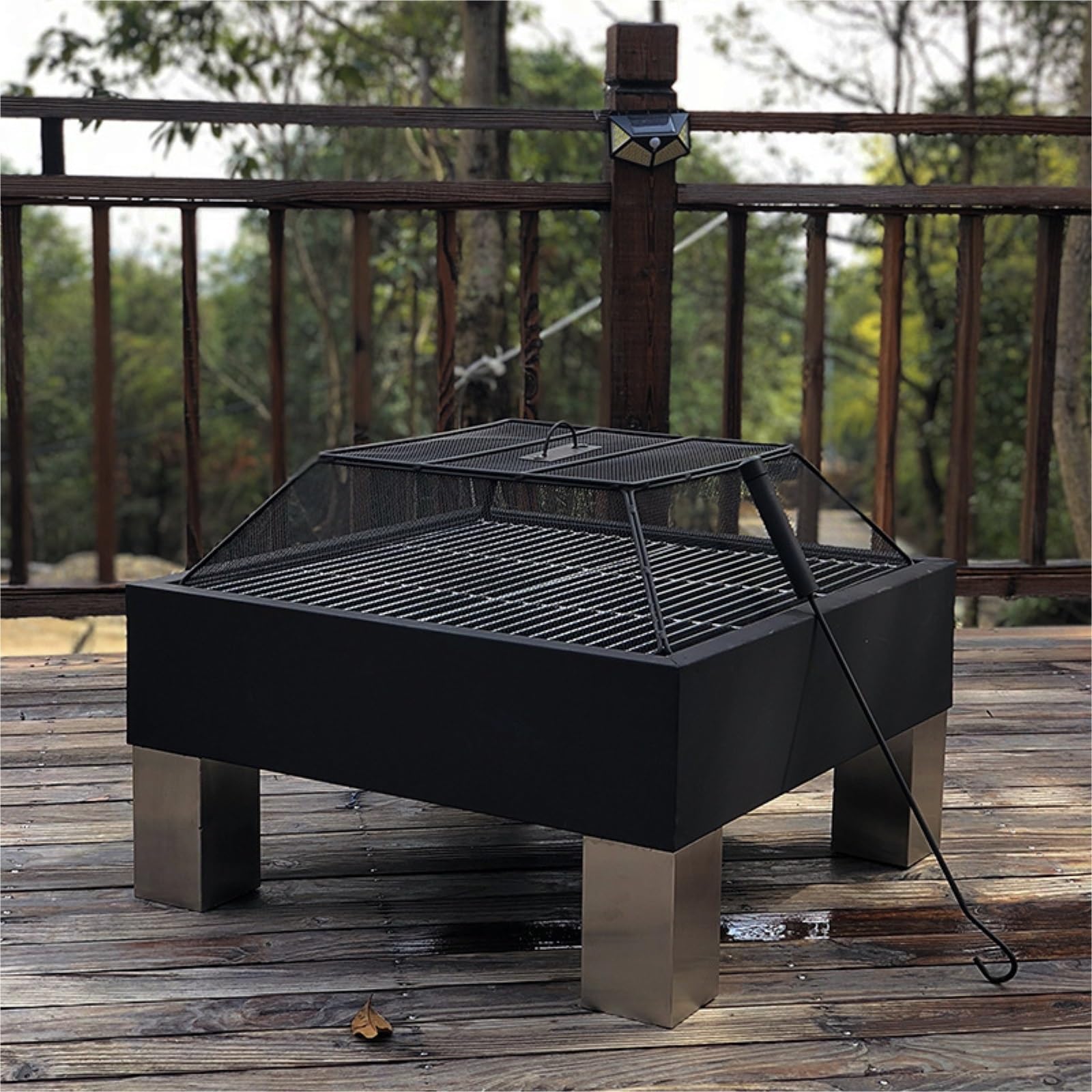 Grill Outdoorowy Podwórkowy piec do grillowania Domowy dziedziniec Ognisko Piec do grillowania Na zewnątrz Ogród Piec do grillowania Na zewnątrz duży stojak na grilla Akcesoria Kempingowe