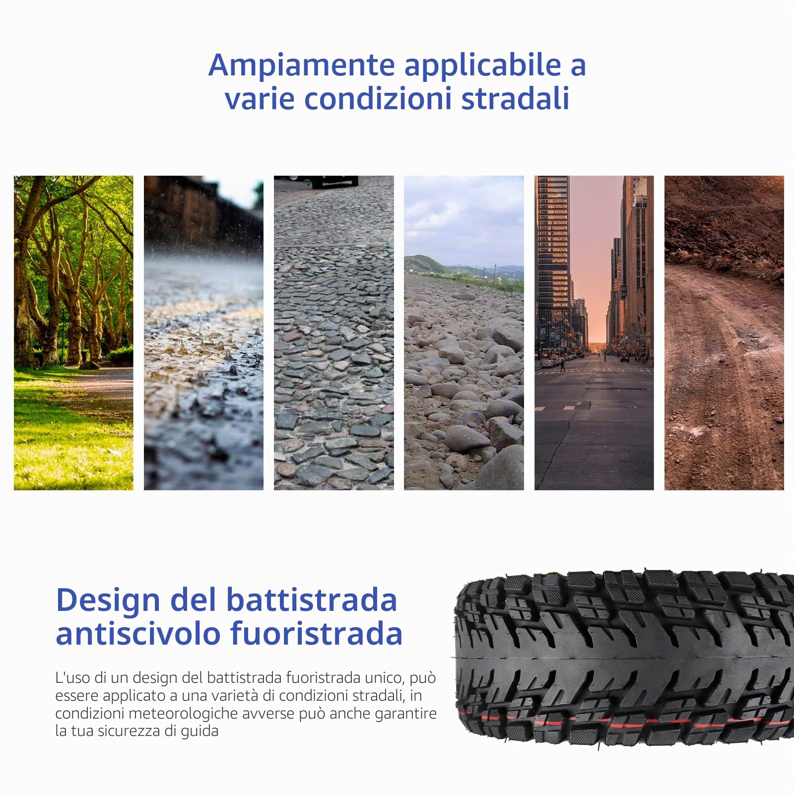 ulip 90/65-6,5 Pneumatici Offroad + Camera d'aria, Pneumatici Offroad Tubeless, per Dualtron Ultra Thunder Zero 11X Speedual Plus scooter, Pneumatici da 28 cm