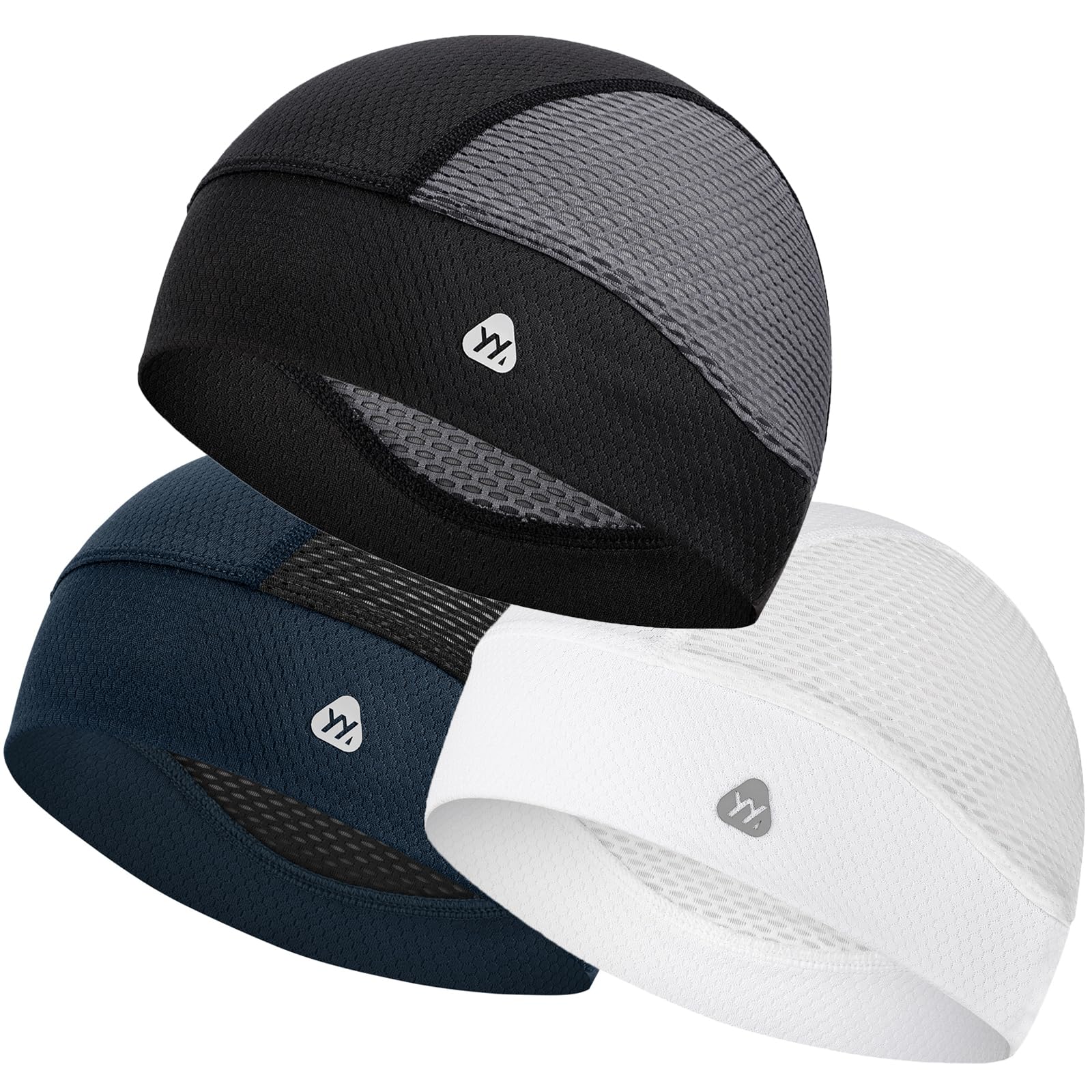 YANIKY Skull Caps for Men, Breathable Mesh Helmet Liner Sport Cooling Skull Caps for Women Sweat Cap Lightweight Cycling Cap