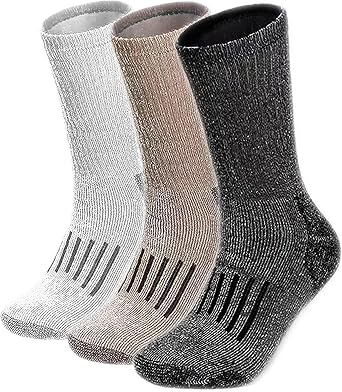 HUGSWEET 3 Pairs Cozy Soft Winter Socks for men, Thick Warm Comfy Hiking Crew Socks with Gifts Box