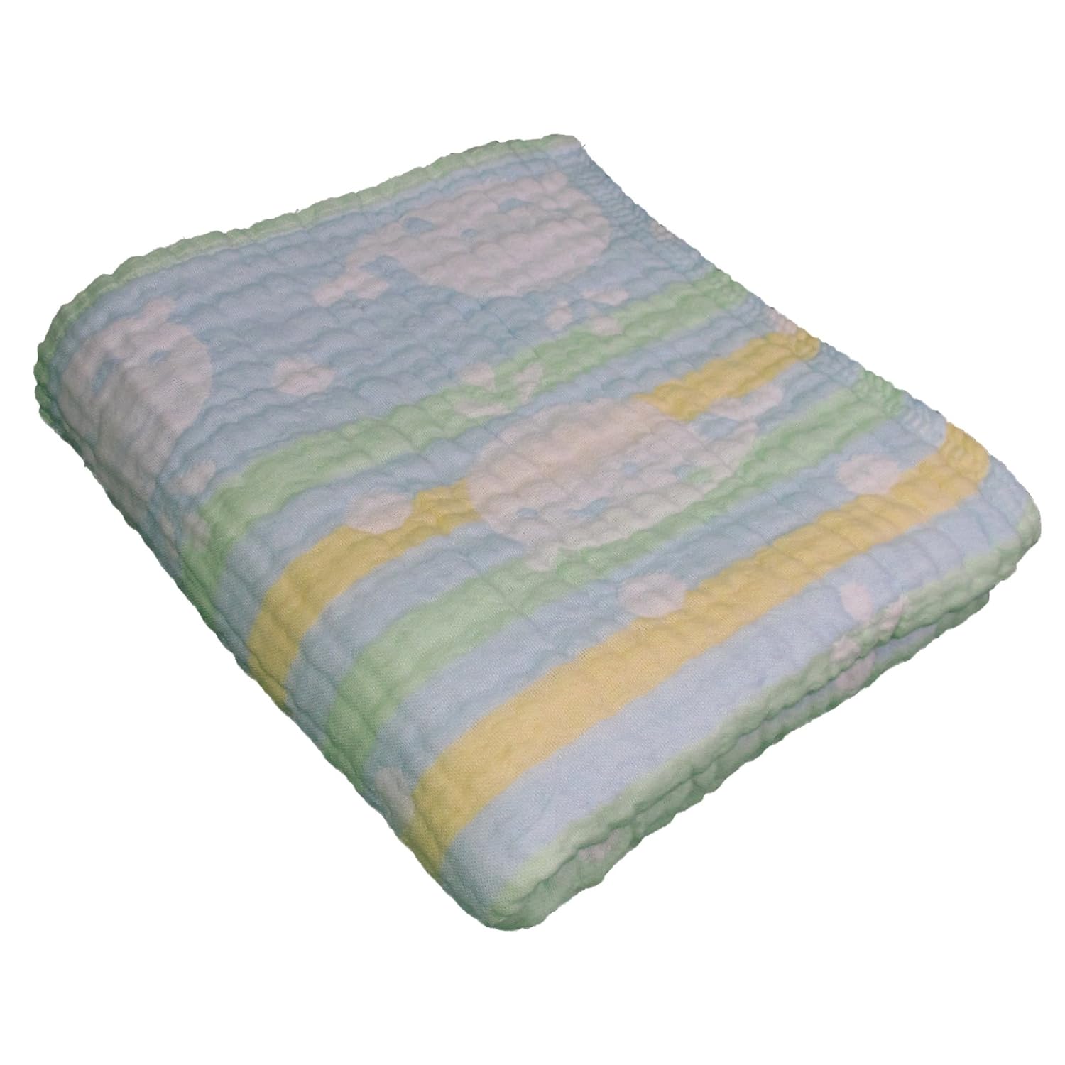 Breathable Baby Toddler 6-Layer Muslin Cotton Dream Blanket (Blue)