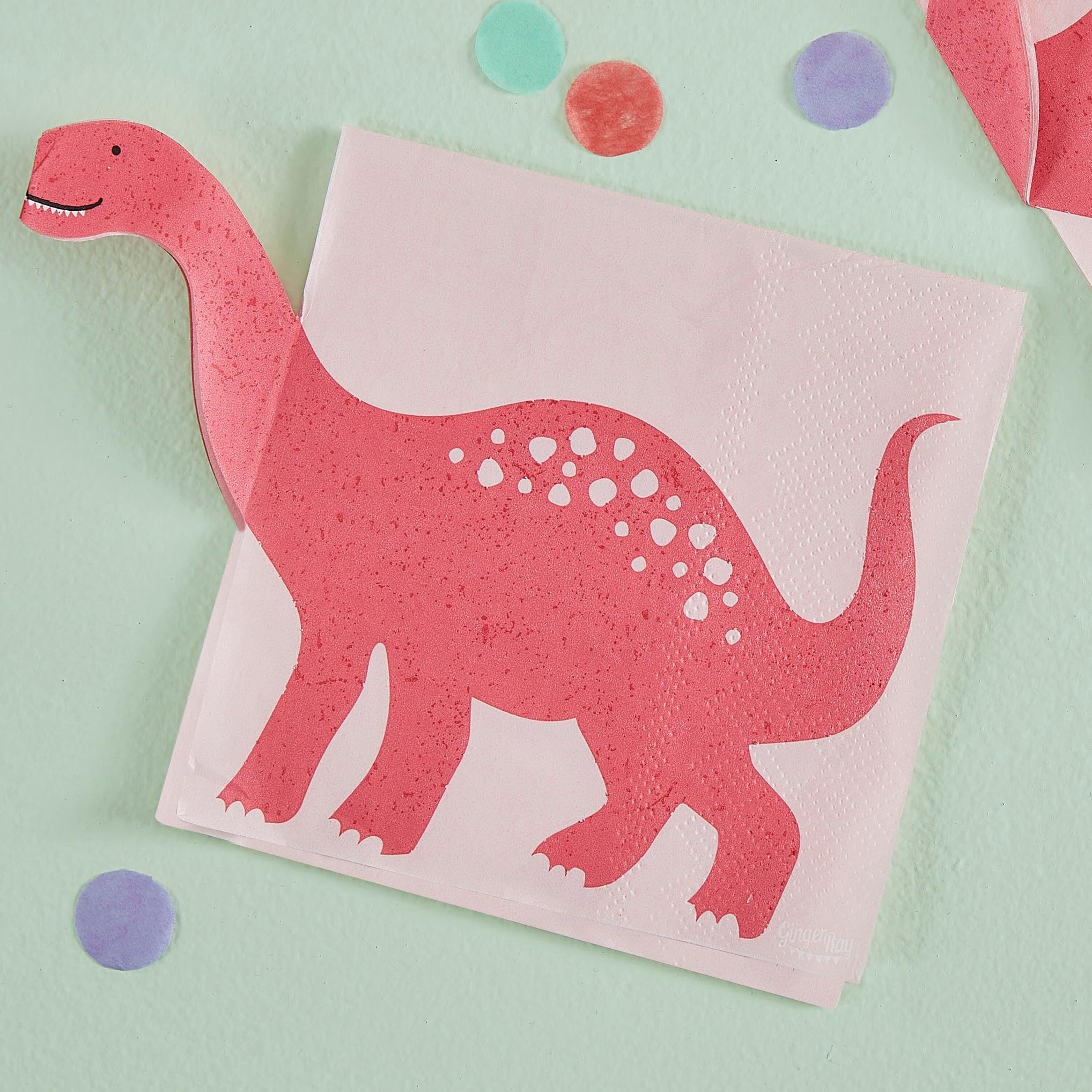 Tovaglioli Dinosauro 60 Pezzi - Carta Cocktail 31,5x31,5 Cm Per Feste Tema