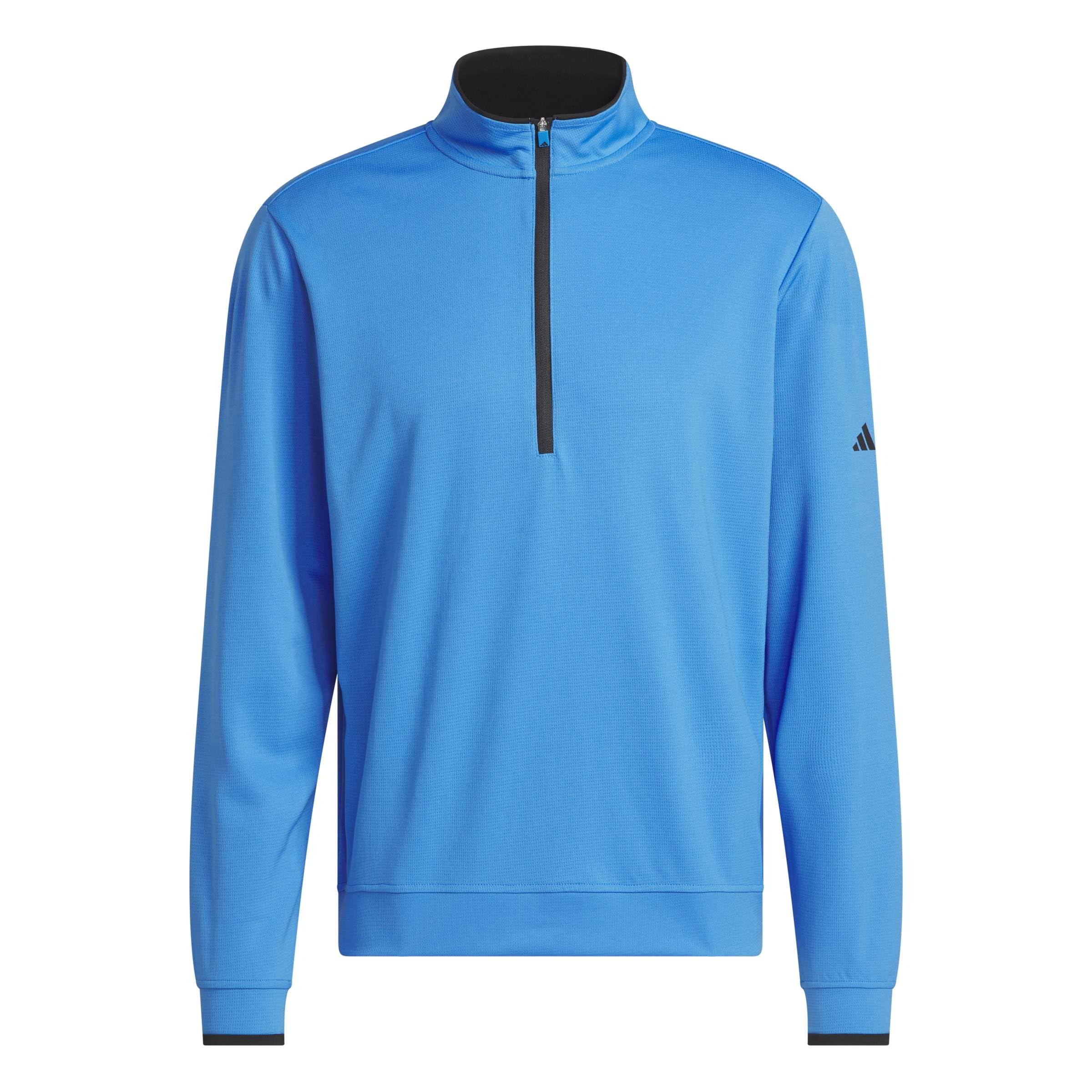 adidas Men's Lightweight Half-Zip Top, Lucid Ray Blue, XL