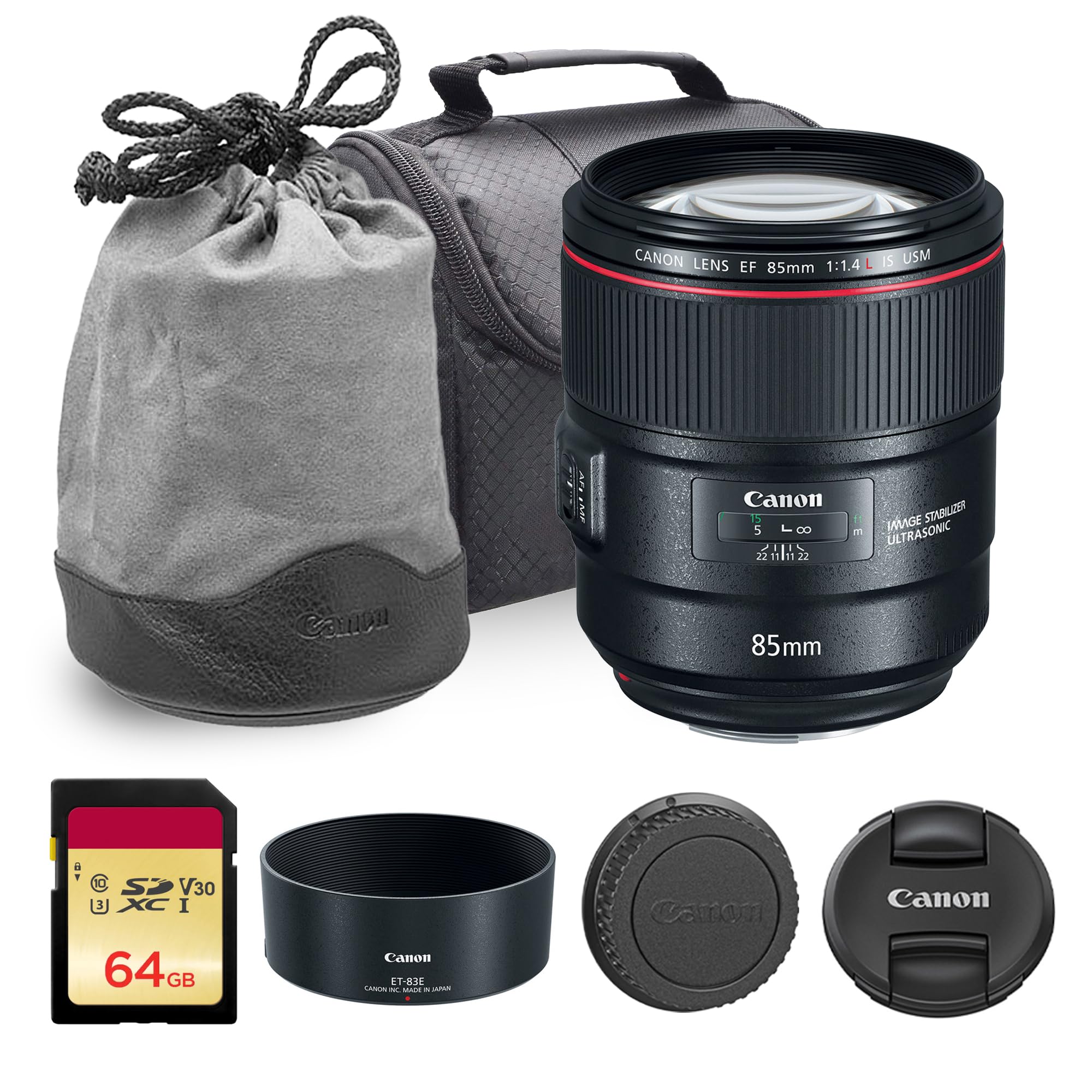 Canon EF 85mm f/1.4L is USM Lens | Professional L-Series Portrait Prime with Fast f/1.4 Aperture, Optical Image Stabilization & USM Autofocus | for