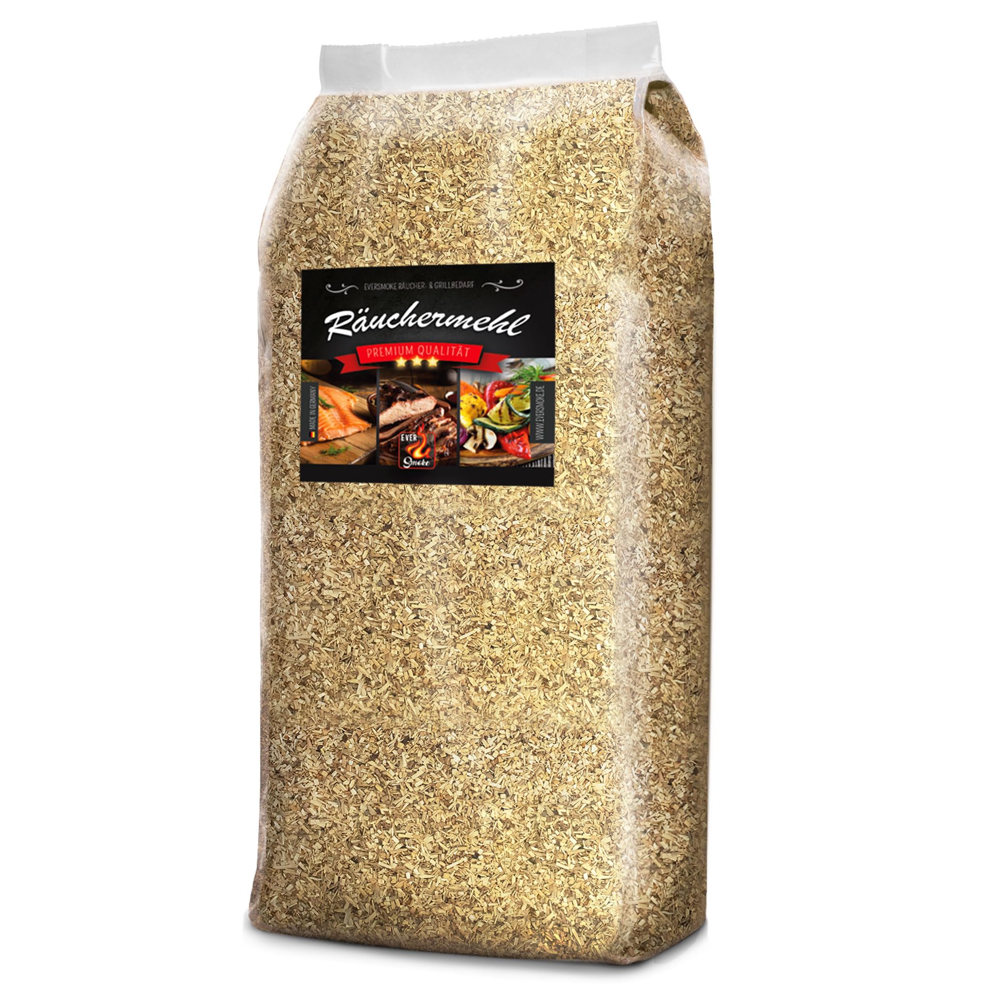 15kg Premium Räuchermehl & Räucherchips aus Buche - Verschiedene Körnung - zum Heißräuchern und Kalträuchern, Smoken, Grillen, Räuchern & BBQ