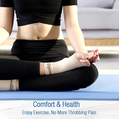 Miniatura 6 de Dowellife - Calcetines de fascitis plantar, tobillera de compresión y soporte de arco, mangas de compresión de pies, hinchazón fácil, tendinitis de