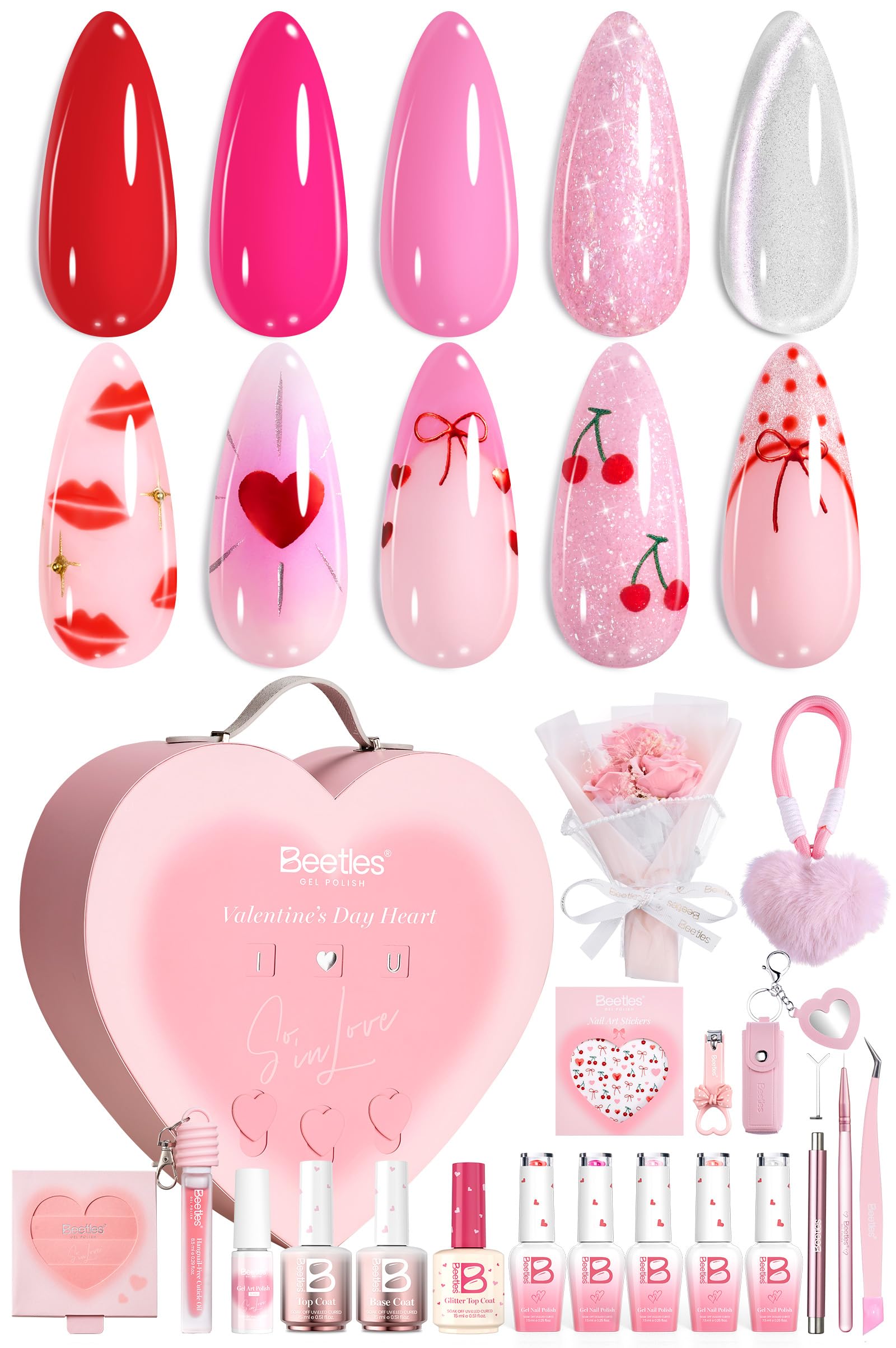 Amazon.com: Beetles Romantic Summer Gel Nail Polish Kit – Hot Pink