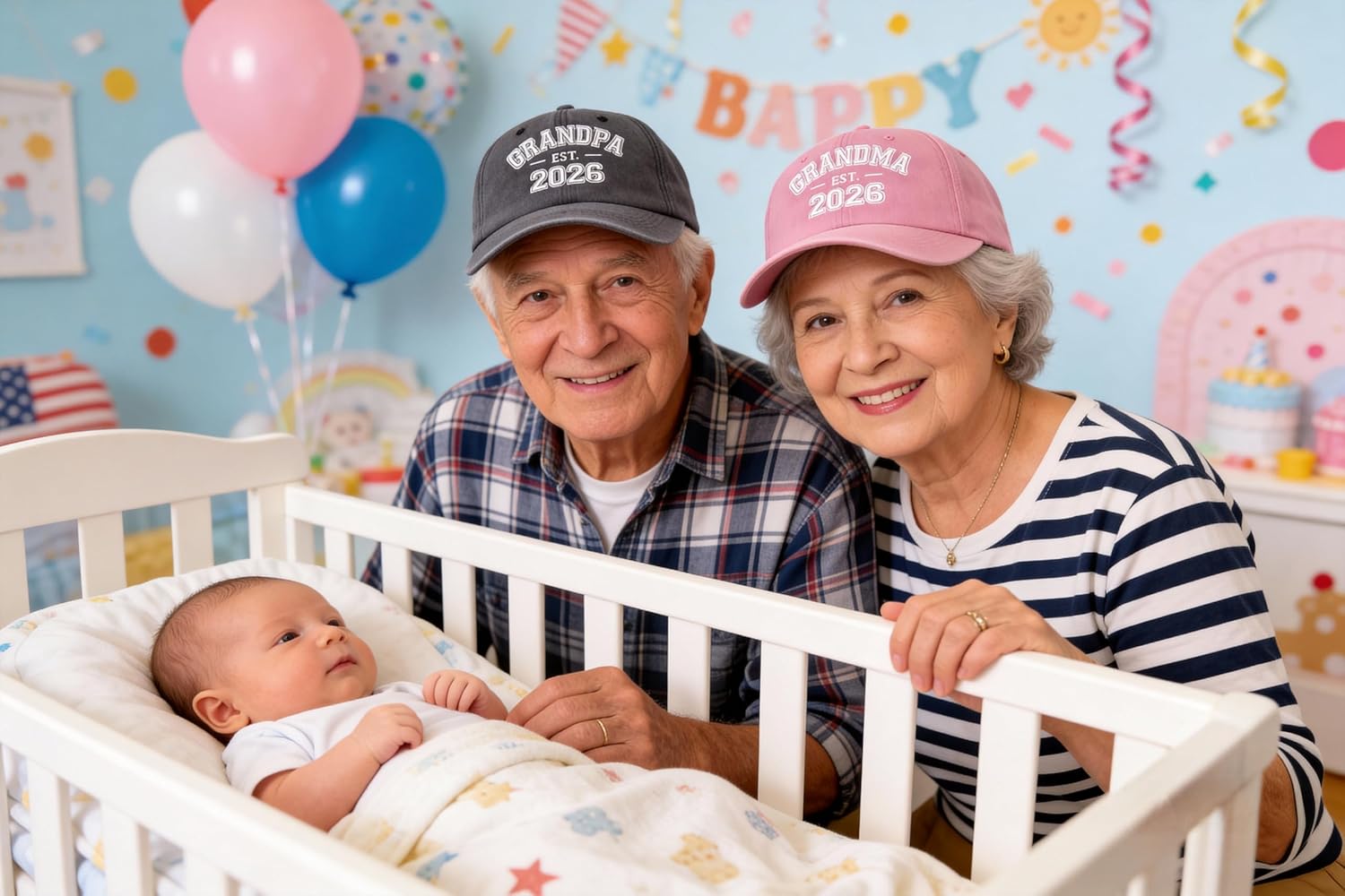 Embroidered Matching Hats for Bride Groom Hubby Wifey Grandma Grandpa Unccle Auntie Mom Men and Women - Image 5