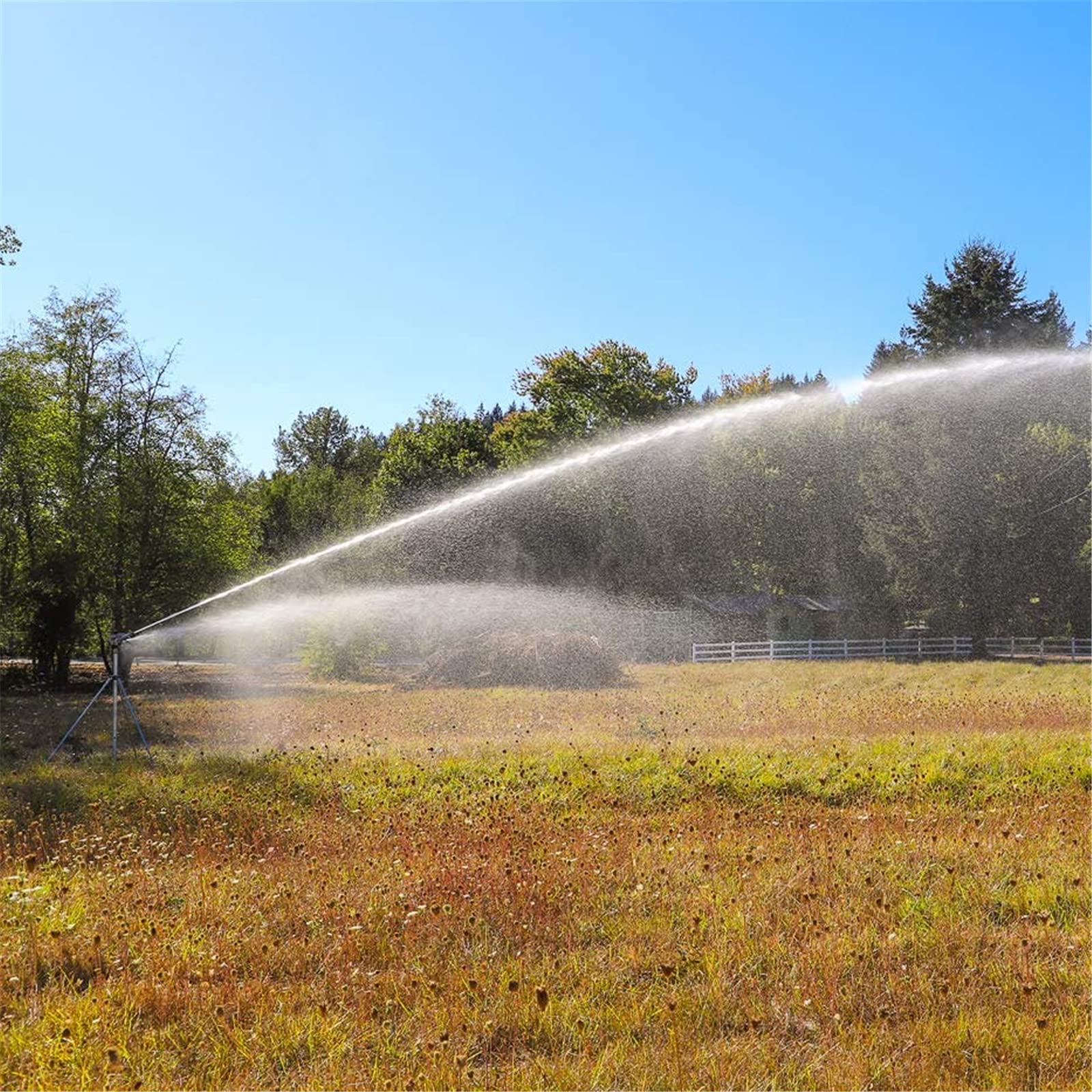 Irrigatore da Giardino Irrigatore a Impatto in Ottone Resistente Sprinkler a Lunga Distanza con Filettatura Femmina da 1,5 Pollici,