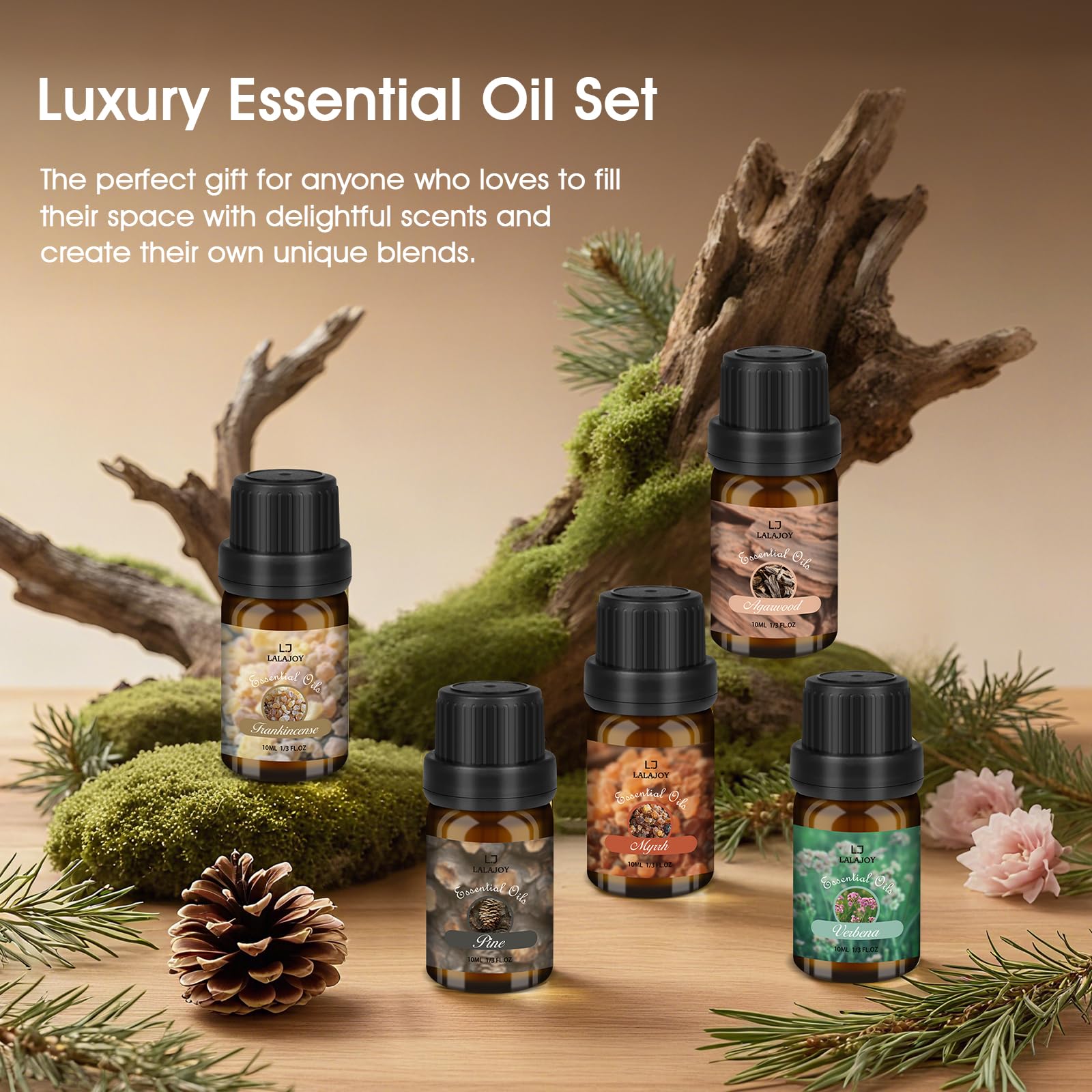Set de aceites esenciales -20*10 ml aceites esenciale puros, Set de regalo de aceites aromáticos para difusor, jabón, velas, aromaterapia, fabricación de velas-Pequeños regalos para Navidad cumpleaños