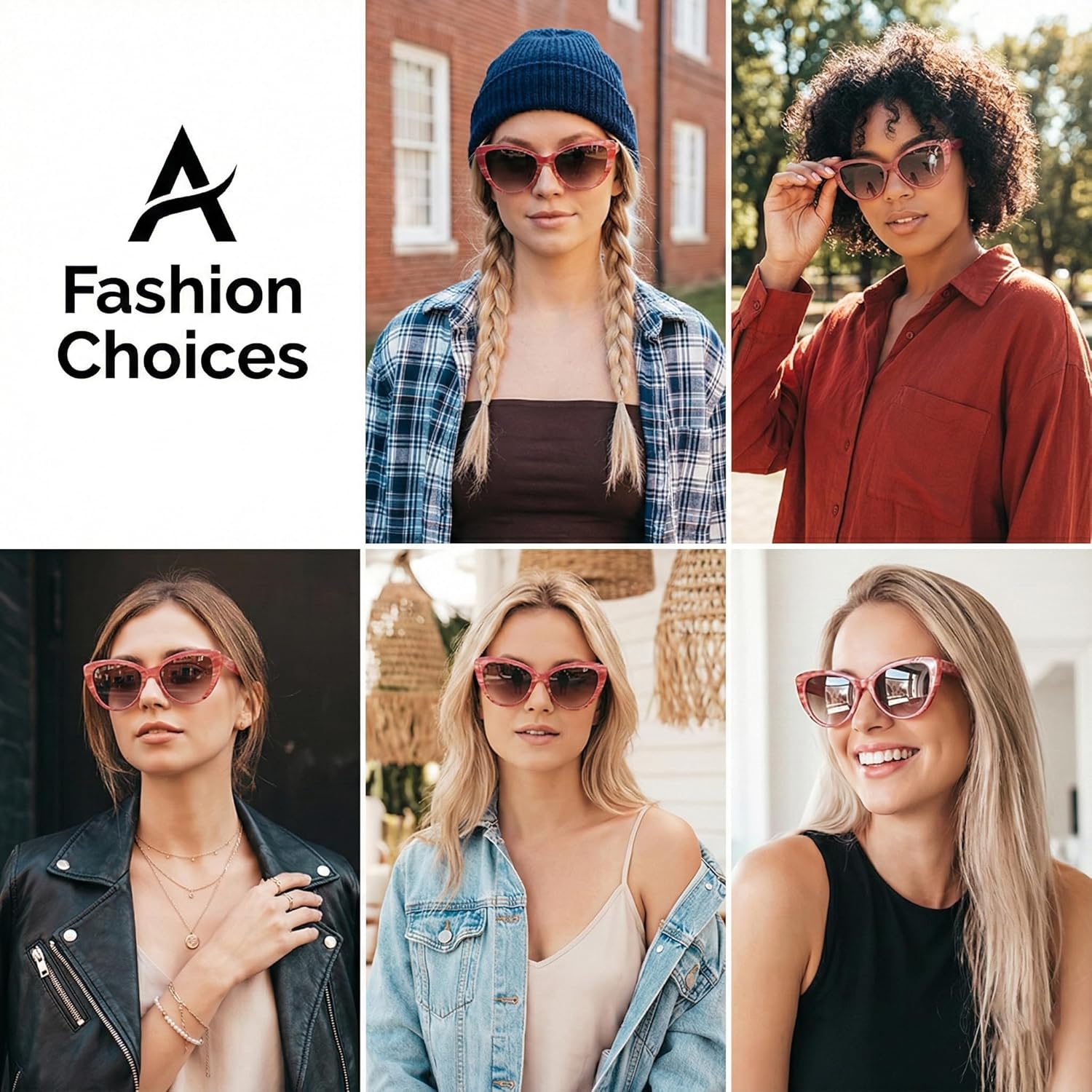 Ellipse Cat Eye Color Changing Frame Trendy Sunglasses,UV400,56mm Sunglasses for Men & Women - MBS9006