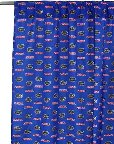 College Covers Everything Comfy Florida Gators - Juego de paneles de cortina, 2 paneles, 2 alzapaños a juego, 42 pulgadas de ancho por 84 pulgadas