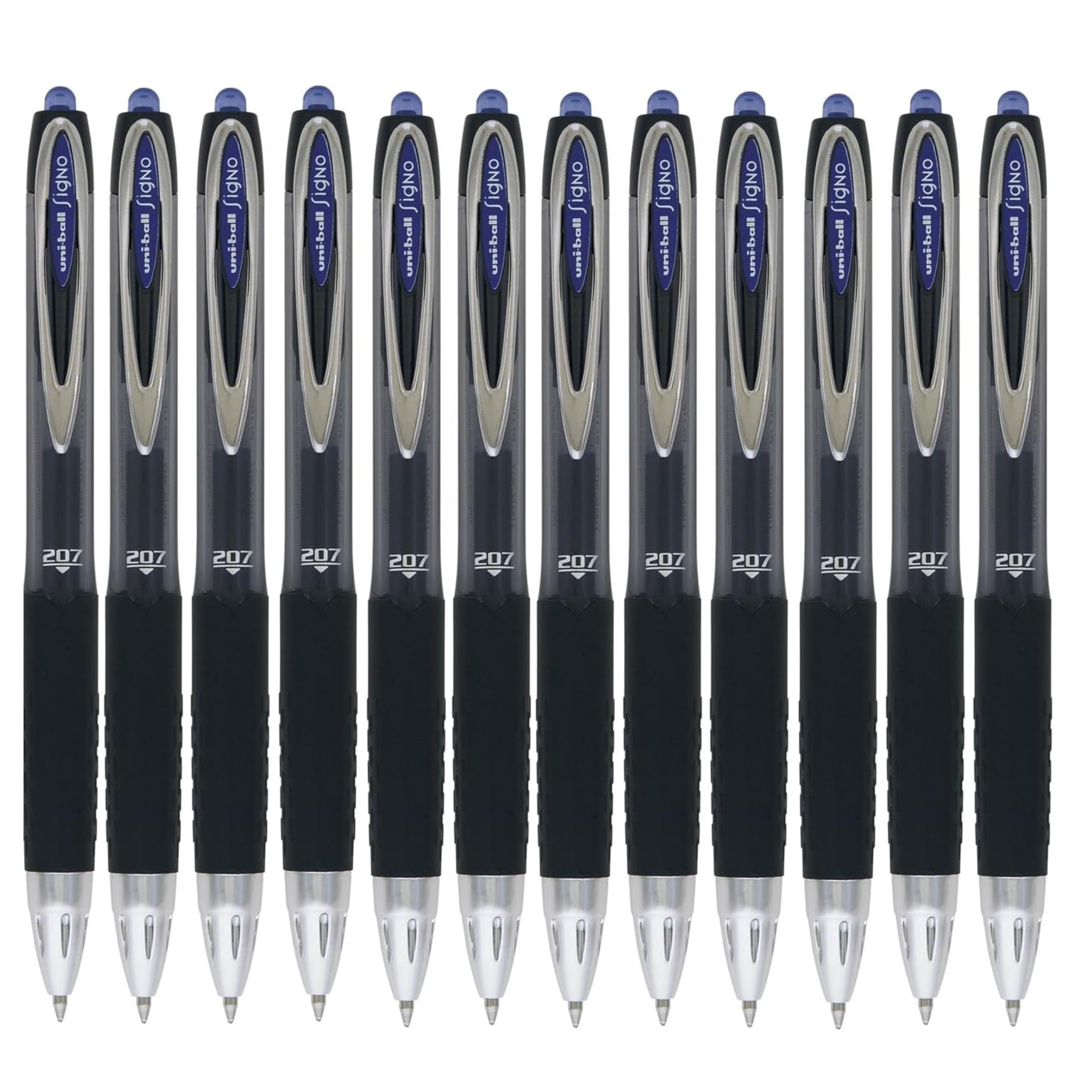 Uni-Ball UMN 207 - Penna a sfera, Blu, Confezione da 12