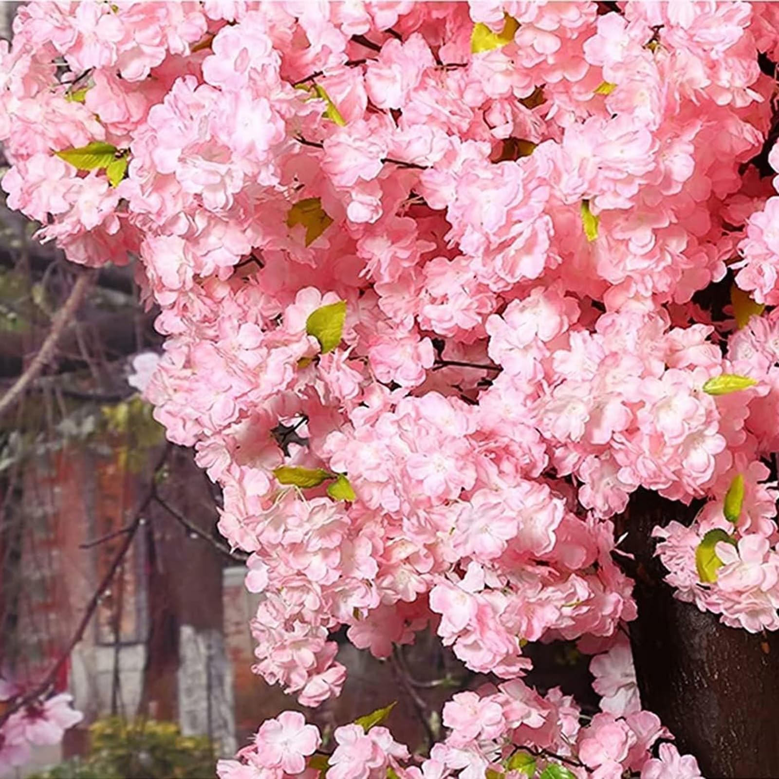 造花 1.2mの人工のまっすぐな枝 シャンパン色 桜の木 Amazon｜屋外用人工樹木 人工桜の木 リアルなシャンパン桜の木の