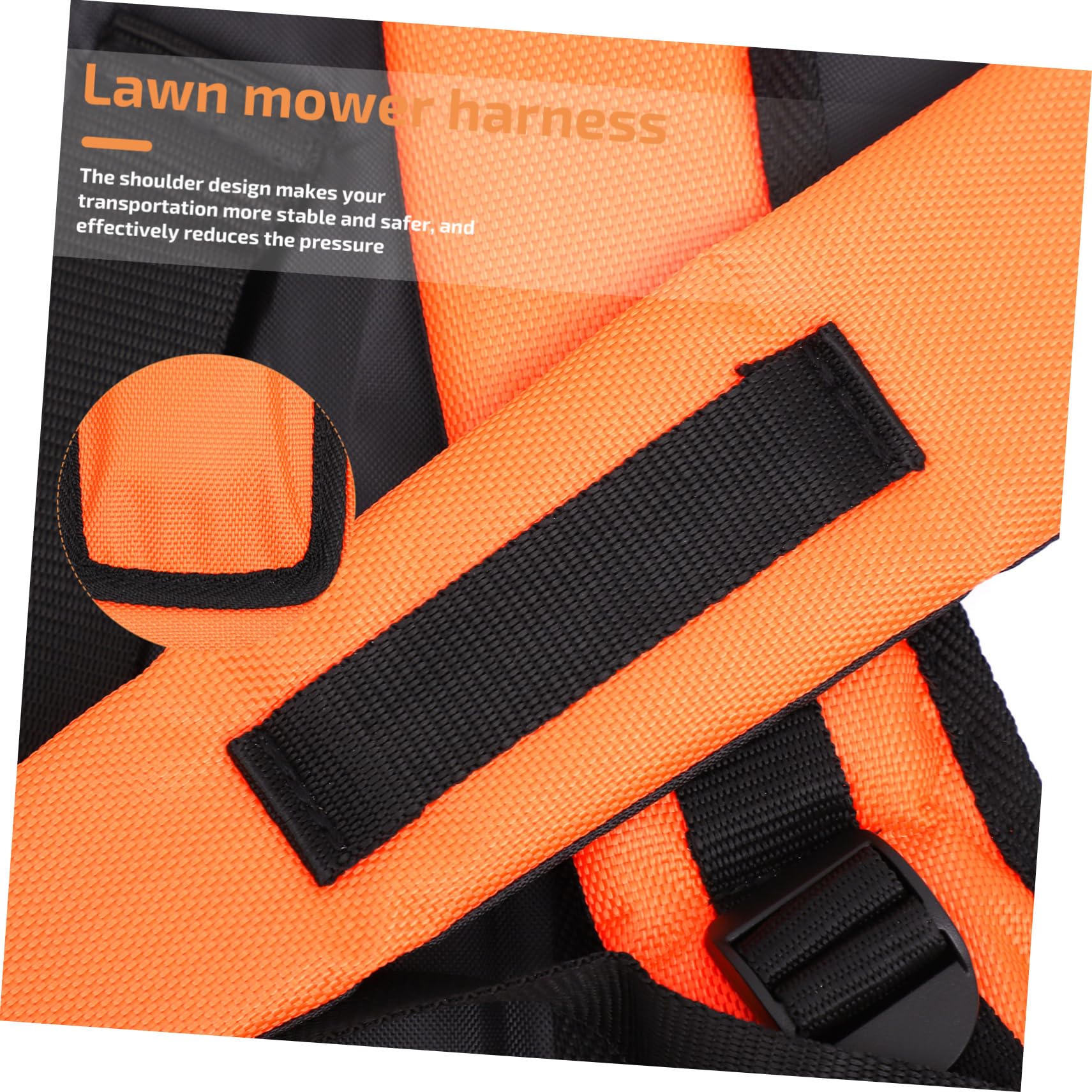 Abaodam Imbracatura Decespugliatore Doppia Spalla 2pezzi Tessuto Imbottito Arancia per Riduzione Pressione e Uso Confortevole per Giardinaggio